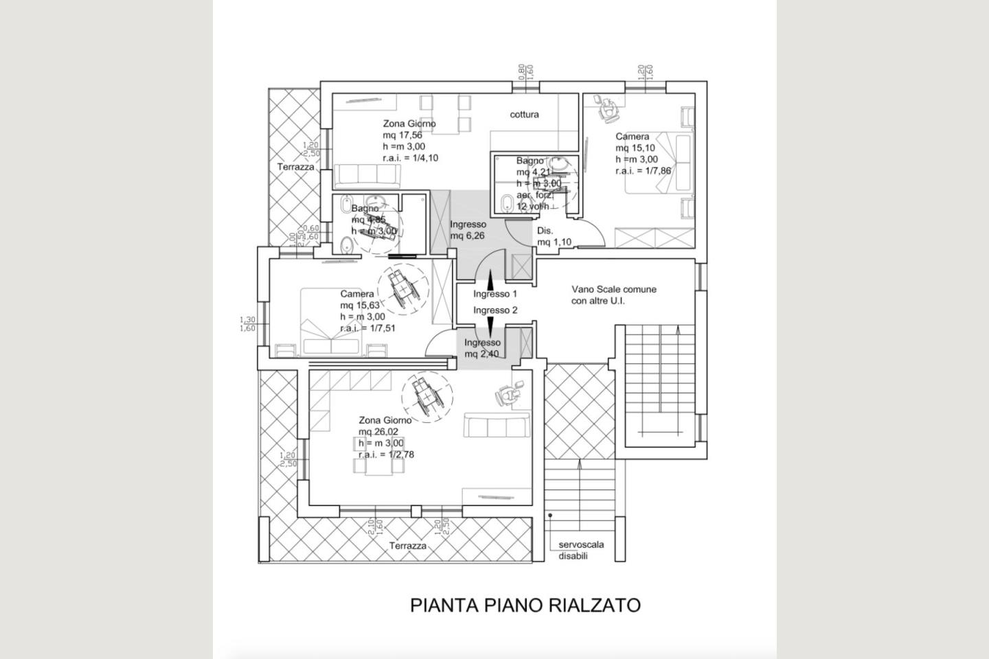 Planimetria P 1 Residence B&B vendita Desenzano