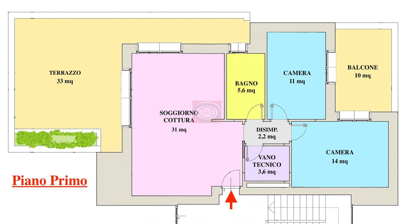 S. Maria Nuova di Bertinoro (TC1089A3): appartamento nuovo con garage, posto auto e ampio terrazzo.