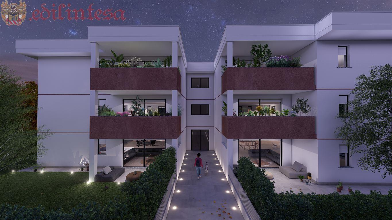 RESIDENZA IL PARCO : Trilocale con giardino privato e possibilita' di serra bioclimatica