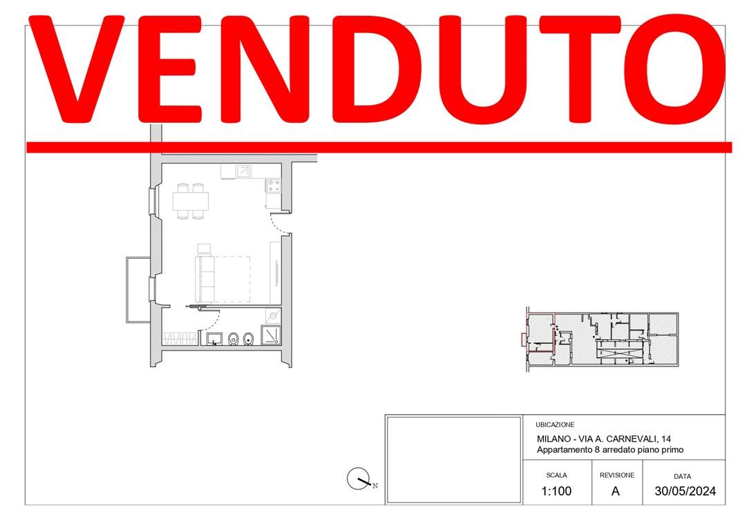 Dergano: Via Carnevali. Monolocale. Nuovo. Unità 8 - € 197.000,00 - Per informazioni e/ appuntamenti: Milano Servizi Immobiliari srl - Tel. 02.688.08.11 r.a. - zorzini@milanoservizi.eu