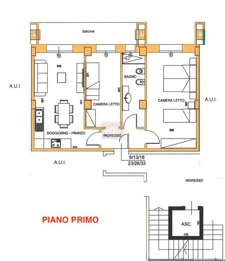 BELLARIA (TC1060c1): trilocale piano primo con ascensore. Nuova costruzione.