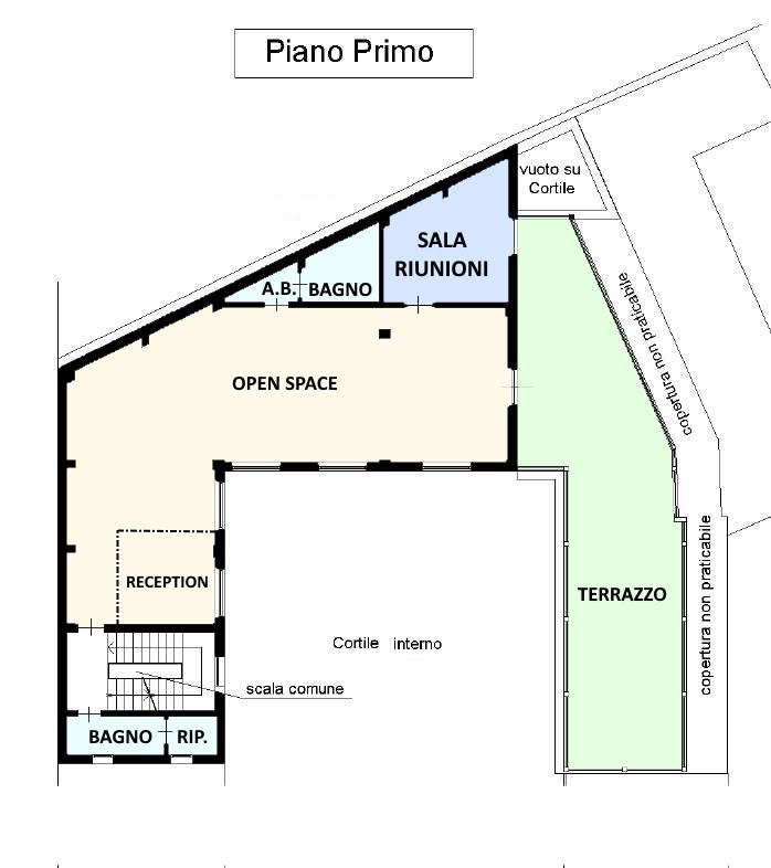 Zona Isola: ampio loft uso laboratorio di 151 mq. con terrazzo. € 3.750 +  iva + spese condominiali