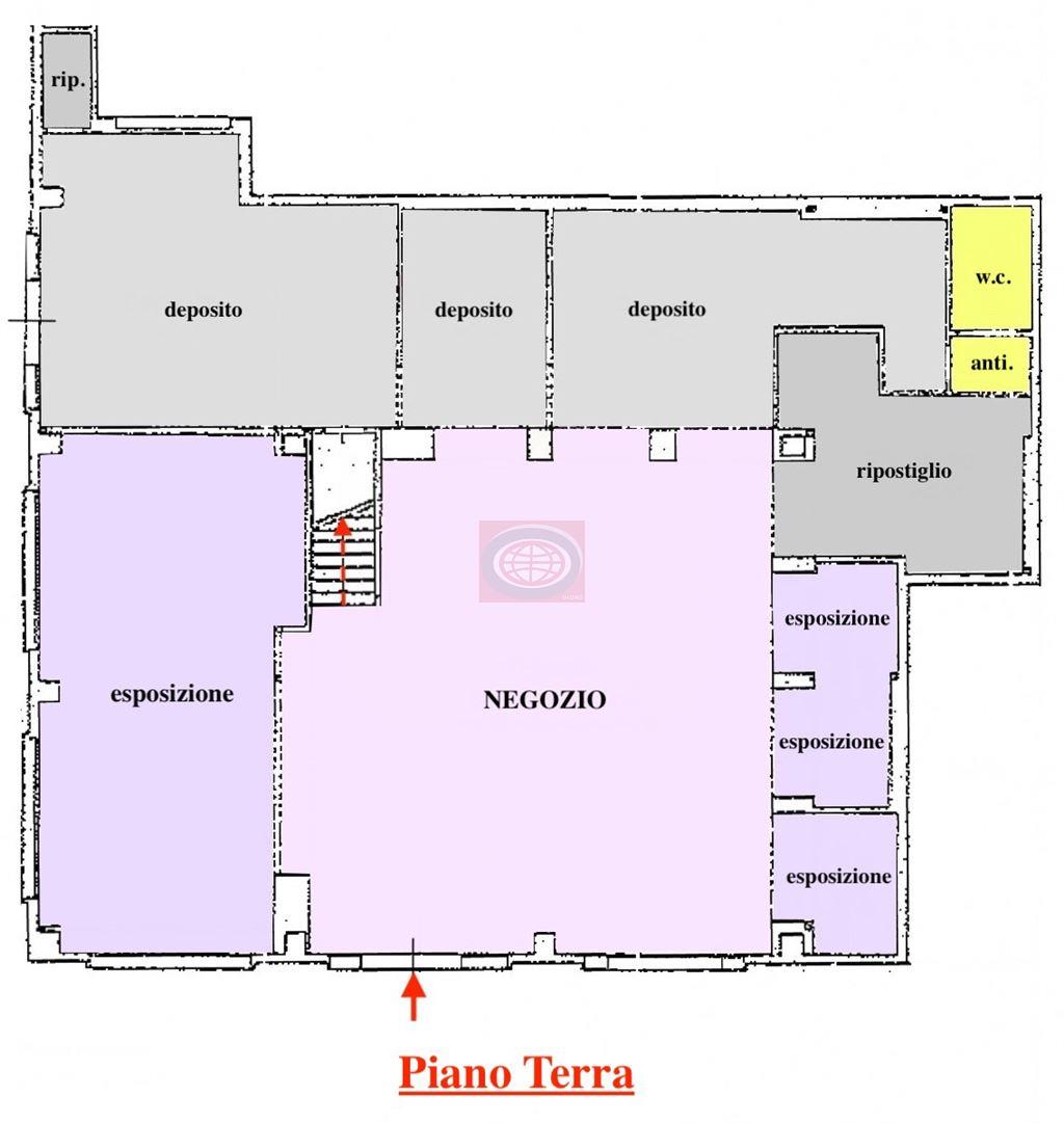 Martorano zona Concessionarie (AUN225): si affitta, a decorrere dal 01/12/2025,  370 mq di negozio oltre deposito di 400 mq al piano secondo,  servito da montacarichi.