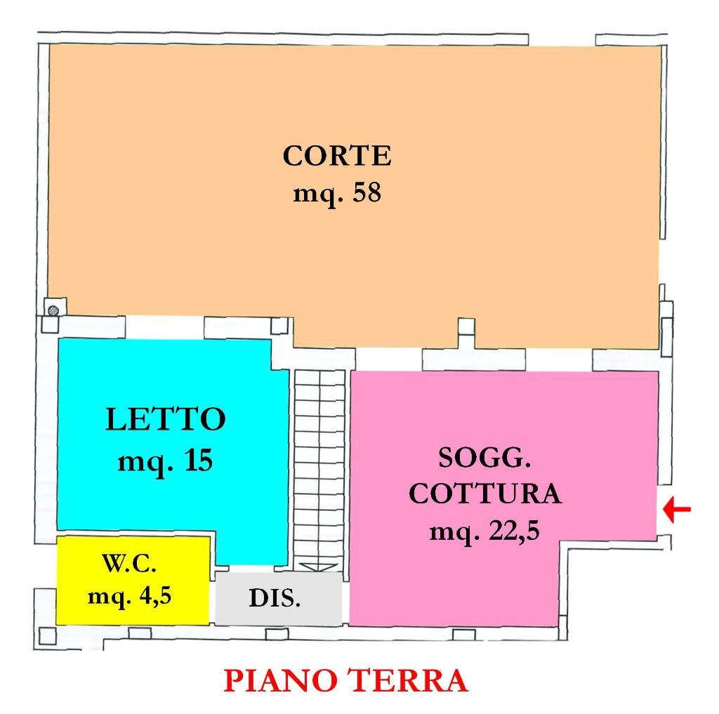 Badia di Montiano: Vendita di un bilocale con corte, tavernetta e posto auto coperto.