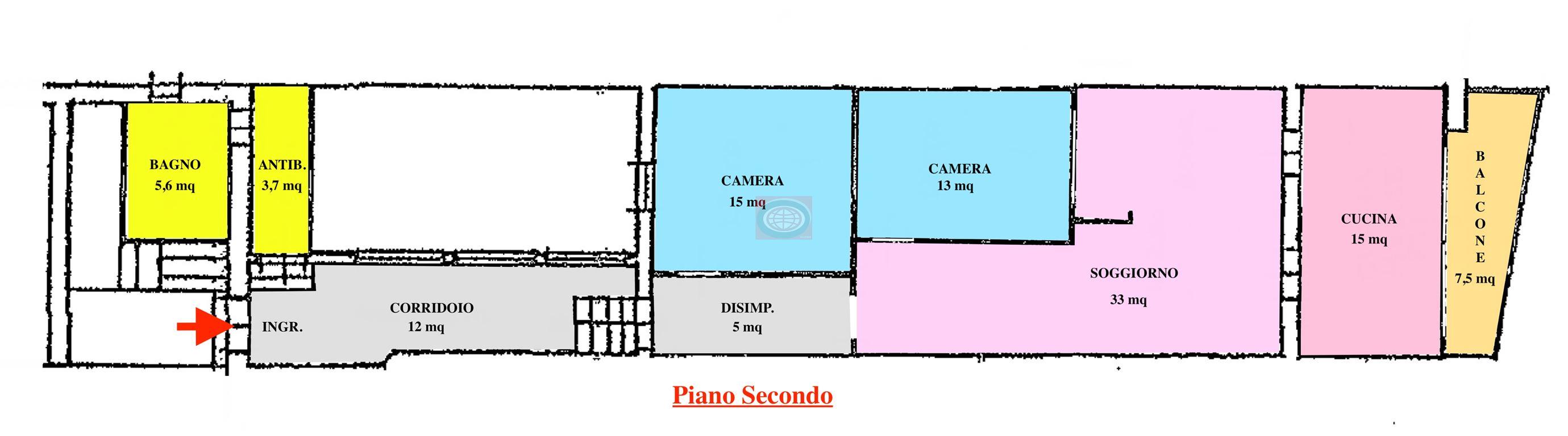 CESENA - CENTRO STORICO (TC1100): appartamento da ristrutturare con 2 camere, cucina abitabile,  bagno, balcone. zona  ZTL.