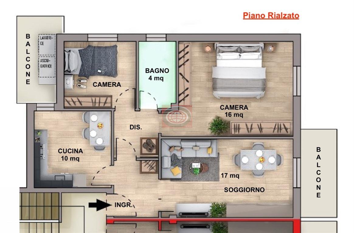 Cesena - Zona Ippodromo (TC1074a): trilocale con cantina e garage.