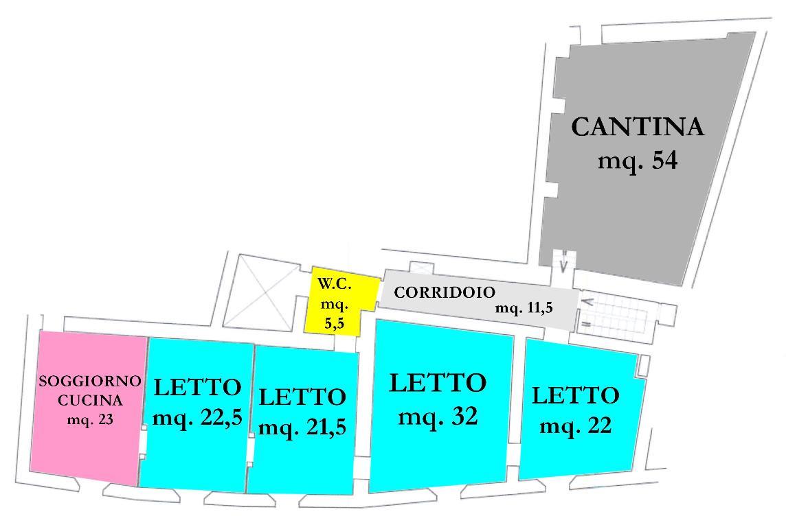 Vendita di un appartamento a Bertinoro, con quattro ampie camere da letto e cantina