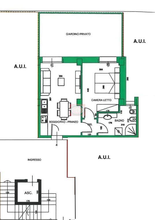 BELLARIA (BC460a1): bilocale piano terra con giardino. Nuova costruzione.