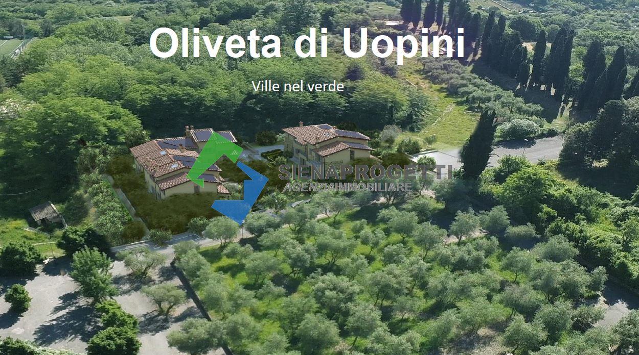 Appartamento di nuova costruzione al piano terra con giardino ad Uopini, Siena.