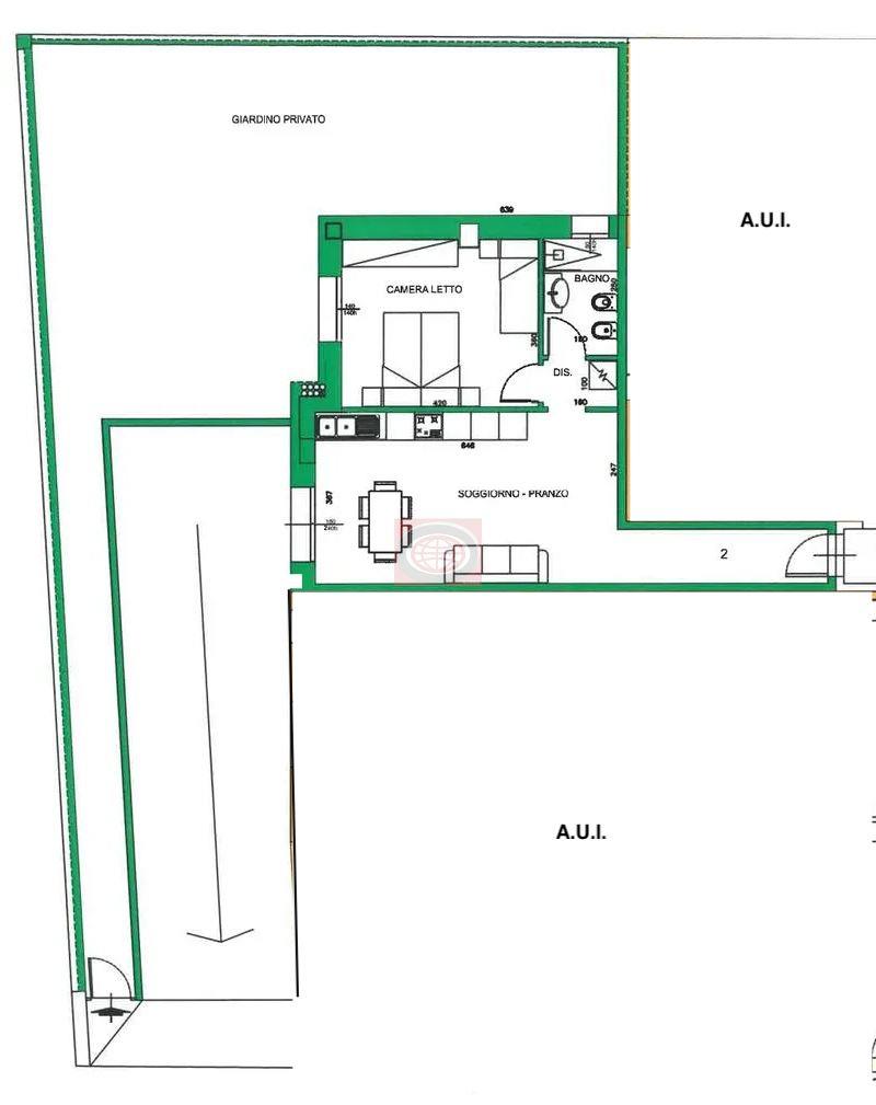 BELLARIA (BC460a1): bilocale piano terra con giardino. Nuova costruzione.