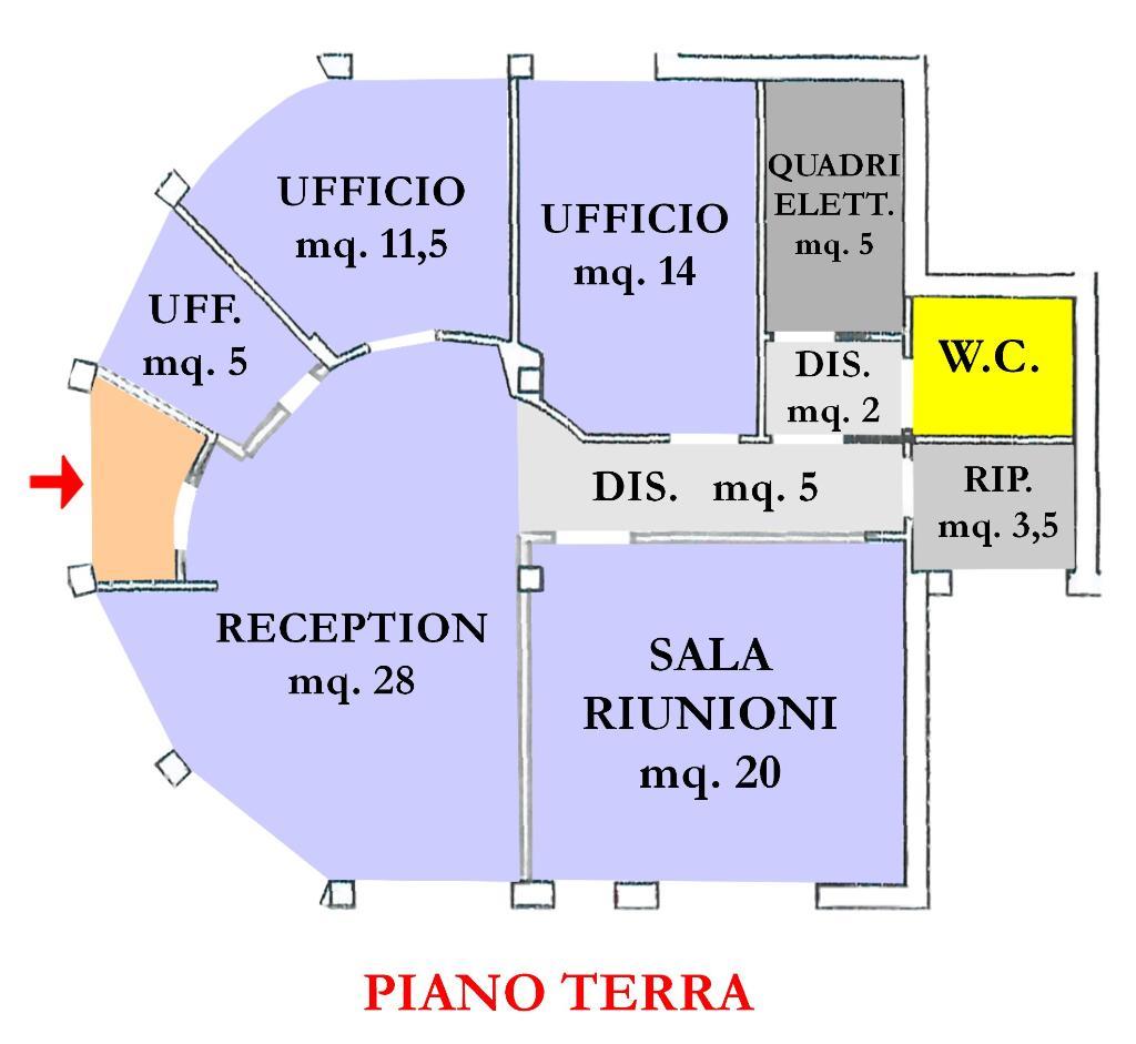 Affitto di un ufficio di circa 100 mq. in buono stato a Cesenatico