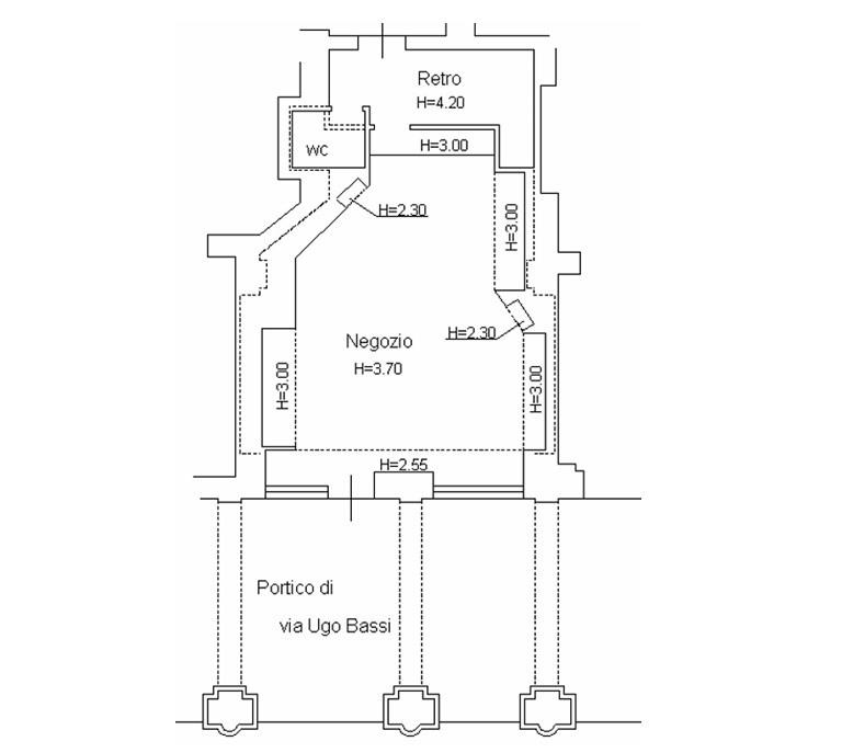 AFFITTASI NEGOZIO - VIA UGO BASSI (BO)