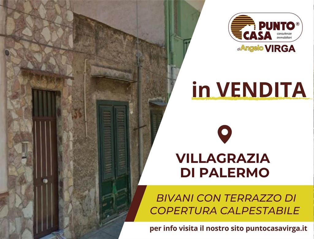 VILLAGRAZIA DI PALERMO BIVANI CON TERRAZZO DI COPERTURA CALPESTABILE