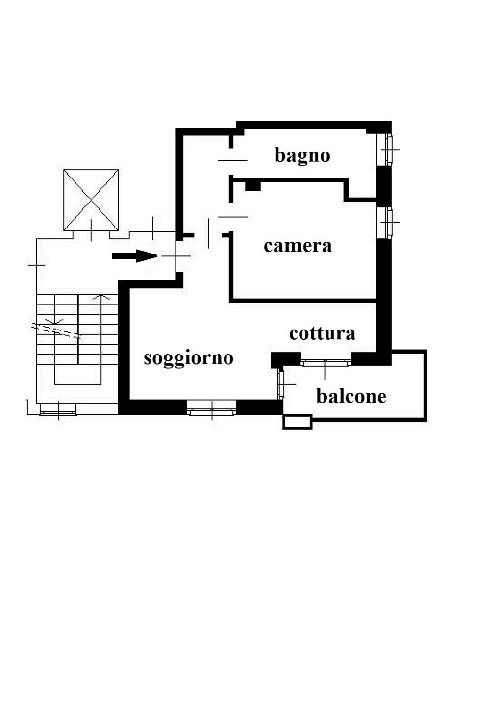 Vimercate zona Ruginello proponiamo bilocale arredato e termoautonomo.