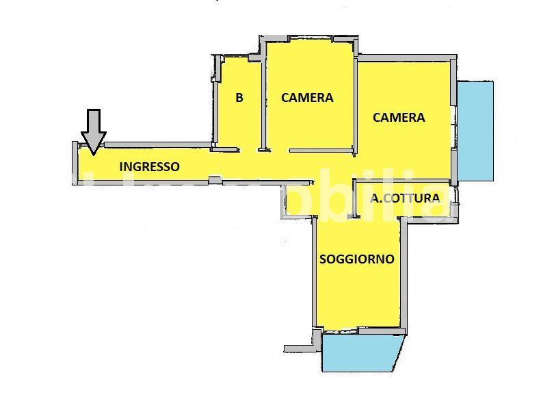 Savona Legino terzo ed ultimo piano  trilocale con 2 balconi e cantina