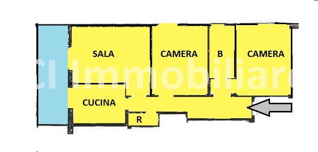 Savona Zona Mongrifone piano alto con ascensore 2 camere, sala, cucina bagno balconata.