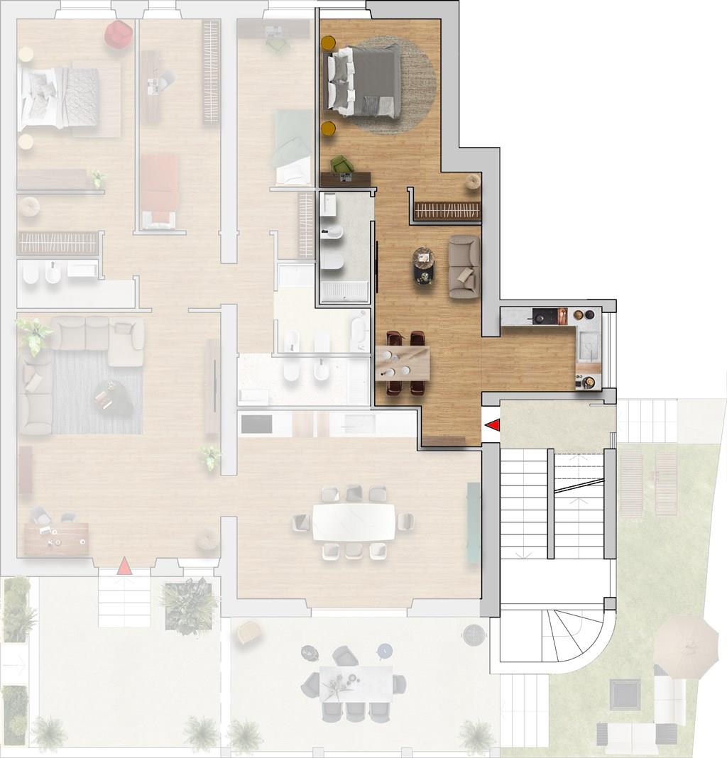 SIENA CENTRO: A POCHI PASSI DA PORTA PISPINI. Bilocale di 40 mq in fase di ristrutturazione