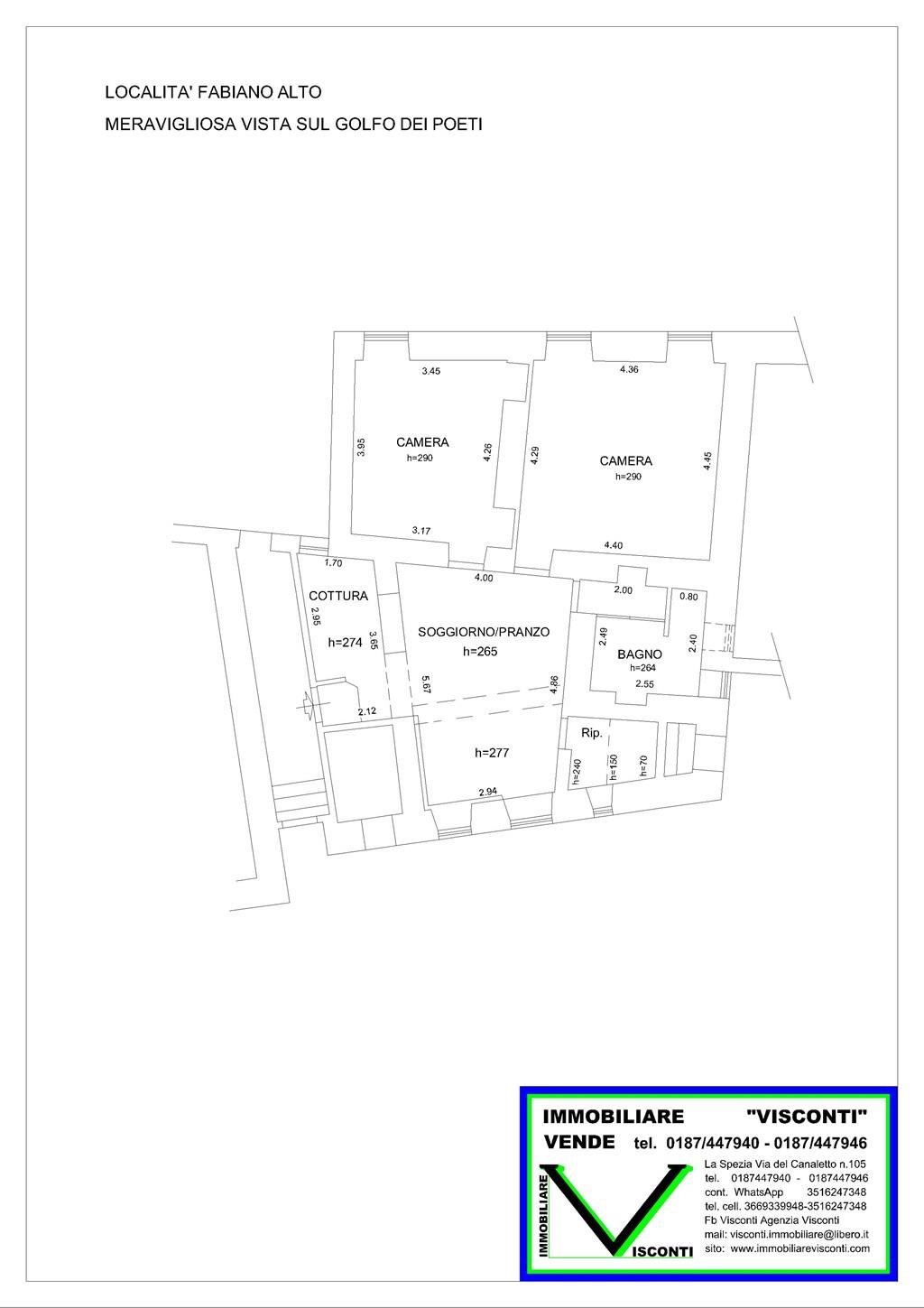 Quadrilocale in vendita in fabiano alto
