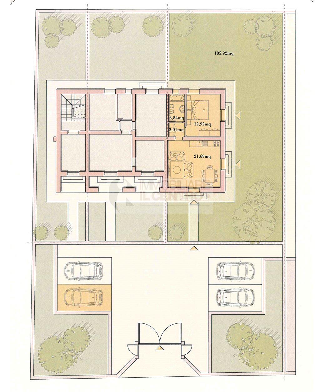 Bilocale con giardino