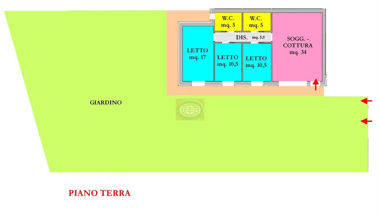CESENA ( TORRE DEL MORO ) = appartamento NUOVO con INGRESSO INDIPENDENTE, 3 camere letto, GIARDINO PRIVATO, garage DOPPIO