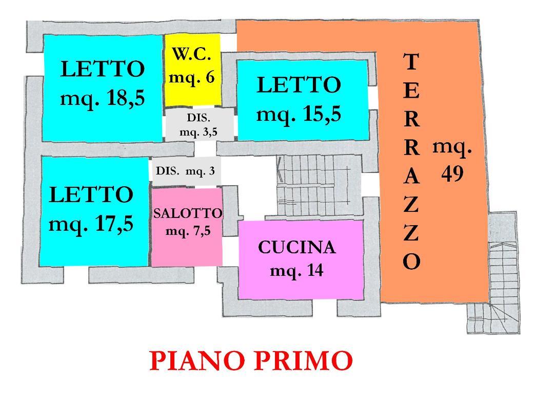 Vendita di una casa bifamiliare a Cesena, con cinque camere da letto, due bagni, cucina abitabile, garage grande, cantina e ingresso indipendente