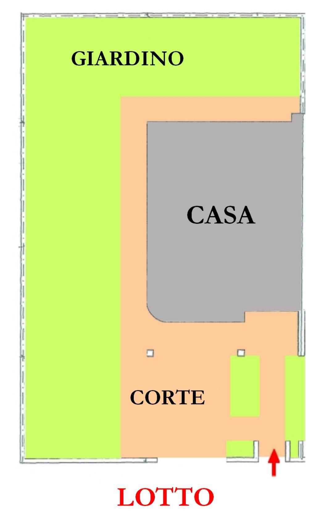 Vendita di una porzione di bifamiliare a Cesena, con tre camere da letto, quattro bagni, ampia zona giorno, garage, cantina, balconi e corte