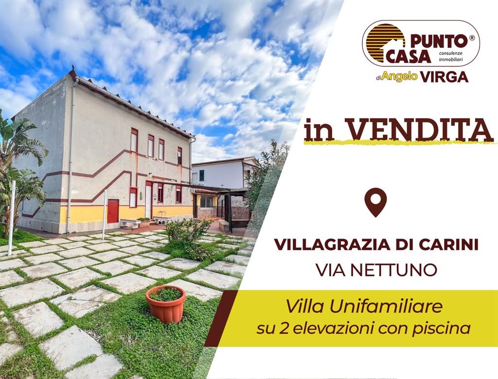 VILLAGRAZIA DI CARINI - MARINA LONGA | Villa Unifamiliare su 2 livelli con Piscina