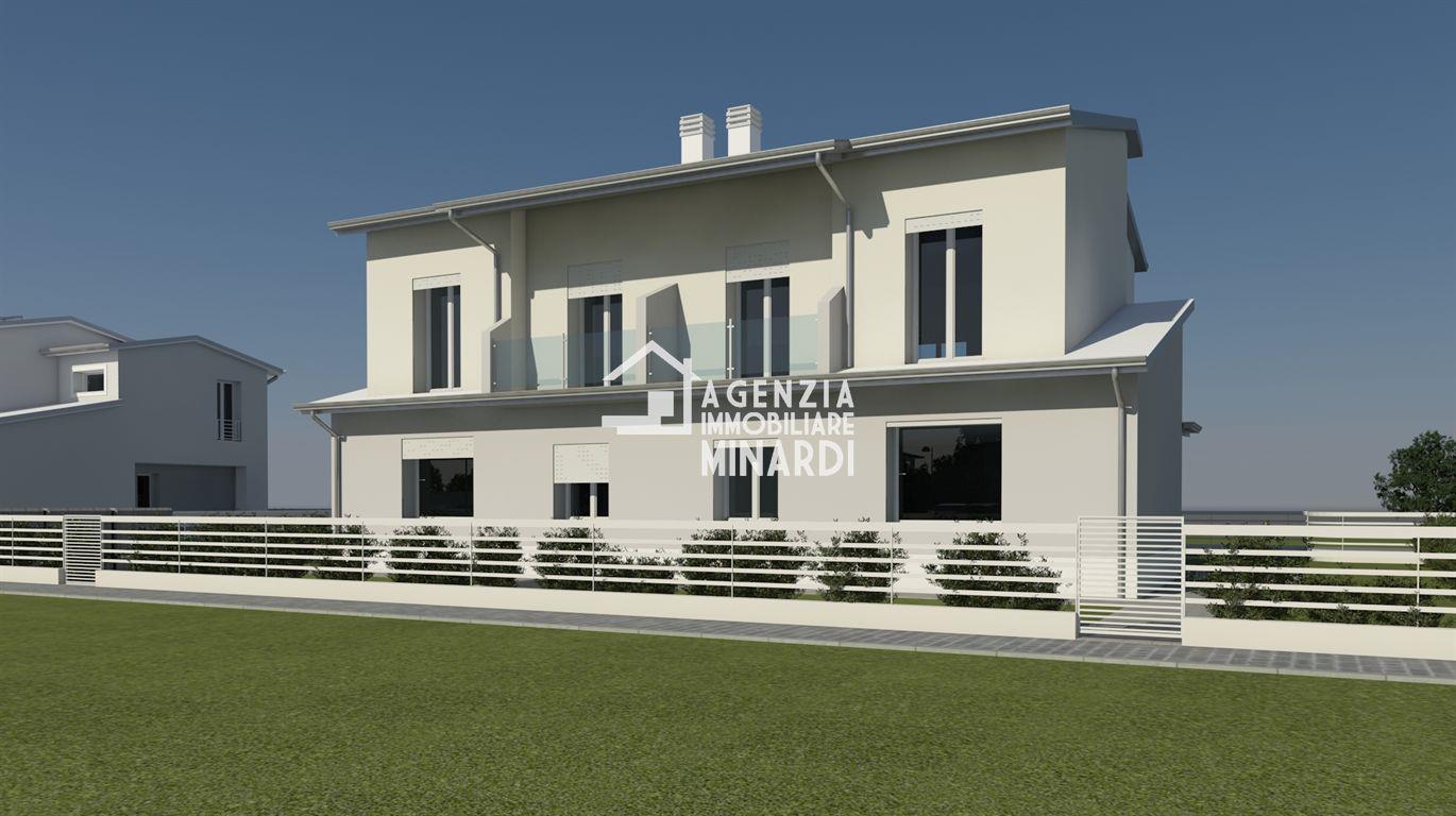 BARBIANO DI COTIGNOLA - Casa abbinata di nuova costruzione con giardino privato e 3 letto.